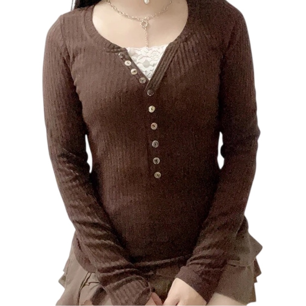 Women's Lace Stitching V-Neck Crop Tops